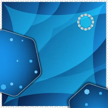 Blank of brochure with sheet insert on the hexagon background with hexagonal  Stock Illustration