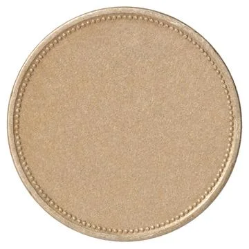 Blank bronze coin Stock Photos