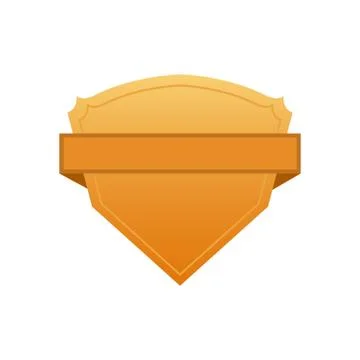 Blank Bronze Shield Premium Badge Emblem Vector Illustration Graphic Stock Illustration