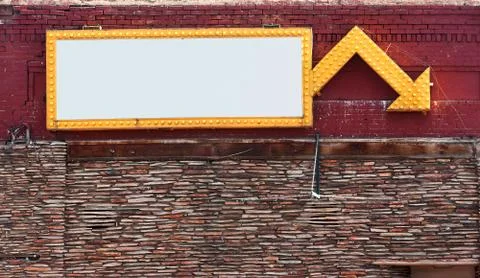 Blank building sign Stock Photos