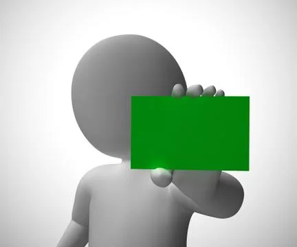 Blank business card for adding text to show identity - 3d illust Illustrazione stock