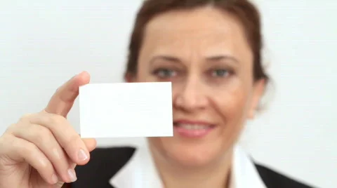Blank business card Stock Footage