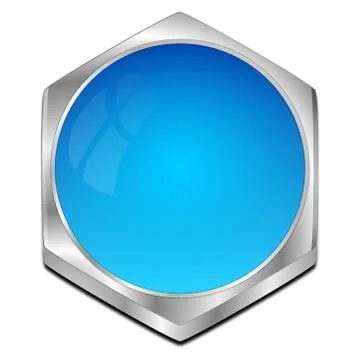 Blank Button - 3D illustration Stock Illustration