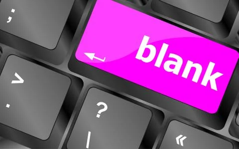 Blank button on computer pc keyboard key Stock Illustration
