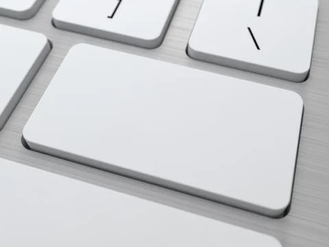 Blank Button on Modern Computer Keyboard. Stock Illustration