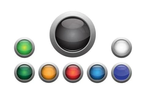 Blank button set Stock Illustration