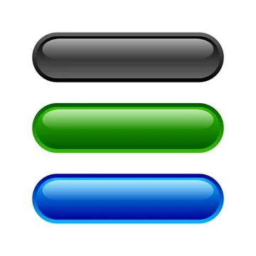 Blank Button Website Vector Template Stock Illustration