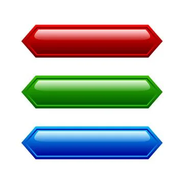 Blank Button Website Vector Template Stock Illustration