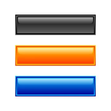 Blank Button Website Vector Template 库存插图