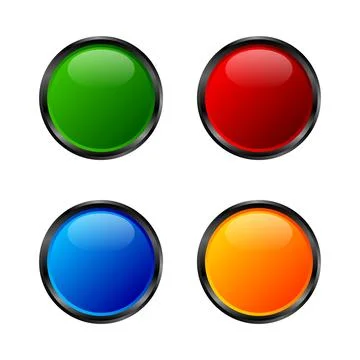 Blank Button Website Vector Template Stock Illustration