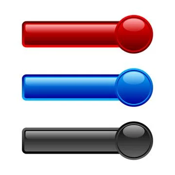 Blank Button Website Vector Template Stock Illustration