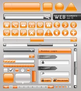 Blank buttons for website and app. Vector illustration Stock Illustration
