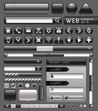 Blank buttons for website and app. Vector illustration Stock-Illustration