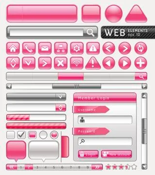 Blank buttons for website and app. Vector illustration Illustrazione stock