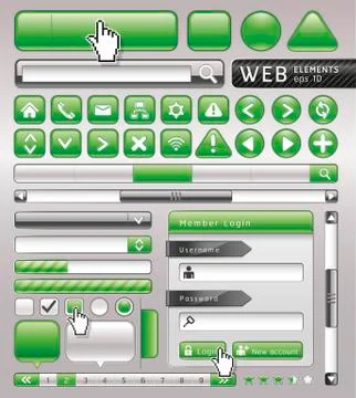 Blank buttons for website and app. Vector illustration Stock-Illustration