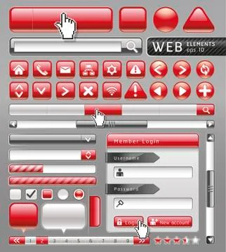 Blank buttons for website and app. Vector illustration Stock Illustration