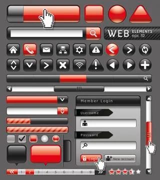 Blank buttons for website and app. Vector illustration Stock Illustration
