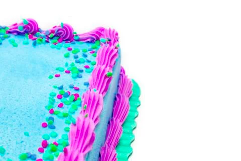 Blank Cake on a White Background with Copy Space Stock-Fotos