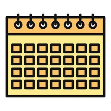 Blank calendar icon scheduling appointments and deadlines Stock Illustration