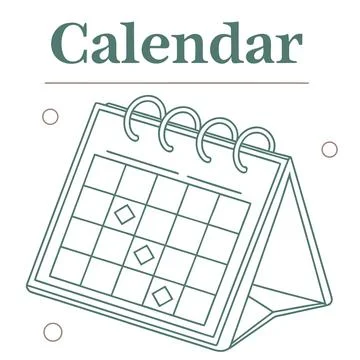 Blank Calendar Page Concept Vector for Custom Scheduling Stock Illustration