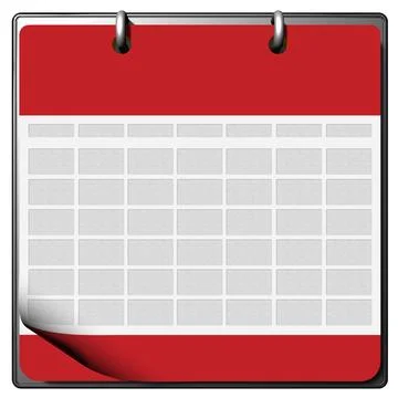 Blank calendar with spaces 스톡 일러스트