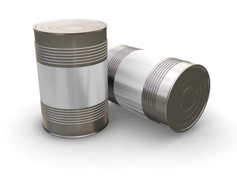 Blank cans Stock Illustration