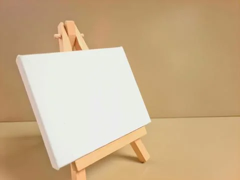 Blank canvas with beige background Foto stock