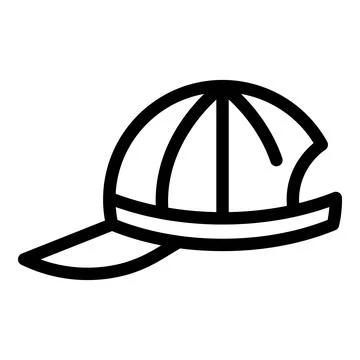Blank cap icon outline vector. Baseball sport Stock Illustration