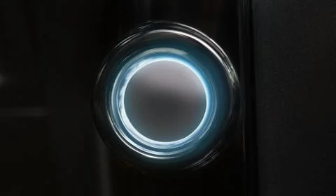 Blank car ignition button Stock Photos