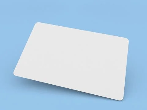 Blank card on a blue background, suitable for various uses like business ca.. Stock Illustration