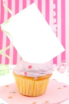 Blank card cupcake Foto stock