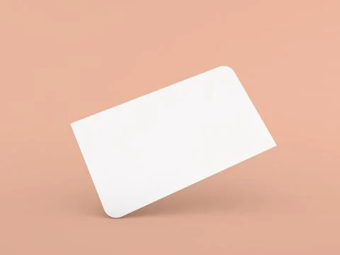 Blank card leaning on a surface in a simple setting Stock Illustration