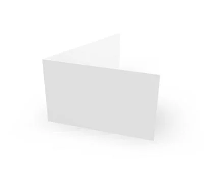 Blank card on white background - 3d illustration Stock Illustration