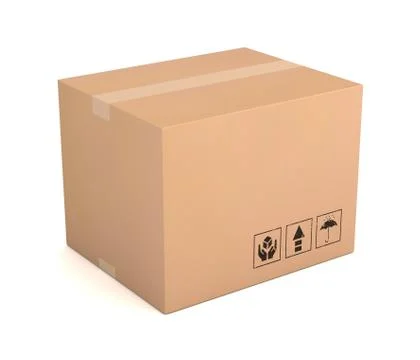 Blank cardboard box Stockillustratie