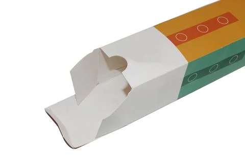 Blank cardboard box isolated on white background Stock Photos