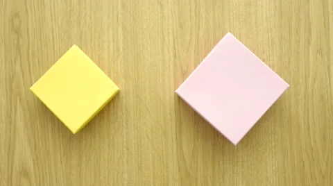 Blank cardboard boxes for gift packaging Stock Footage 67626705