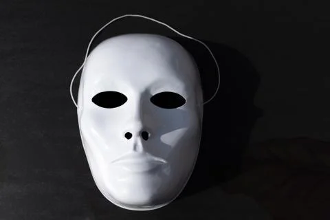 Blank Carnival Mask with dramatic lighting Stock Photos