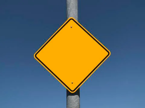 Blank caution sign Stock Photos