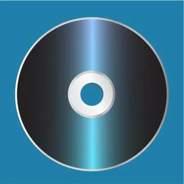 Blank CD Disk Template. Vector Illustration Stock Illustration