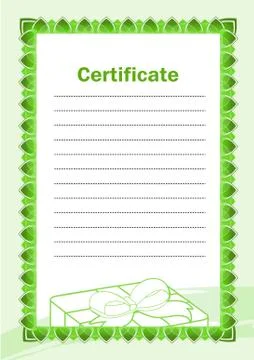 Blank certificate Stock Illustration