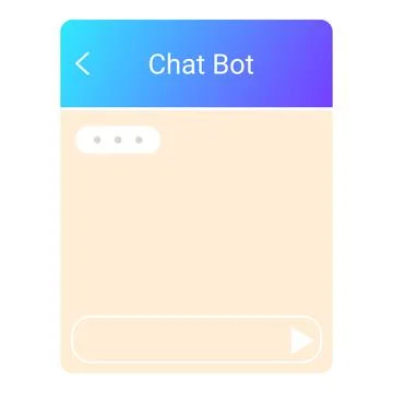 Blank chat bot window displaying conversation interface 스톡 일러스트