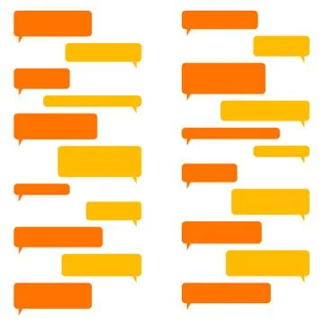 Blank Chat Bubbles for Smartphone Messaging. Vector 스톡 일러스트