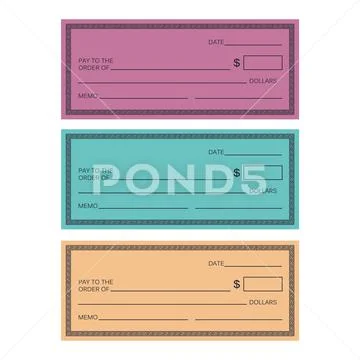 Blank check template. Check template. Banking check template: Royalty ...