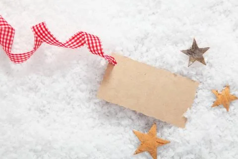 Blank christmas label Stock Photos