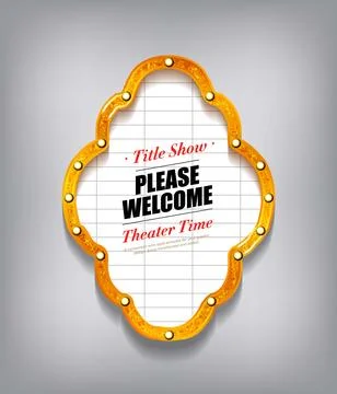 Blank Cinema Billboard Stock Illustration