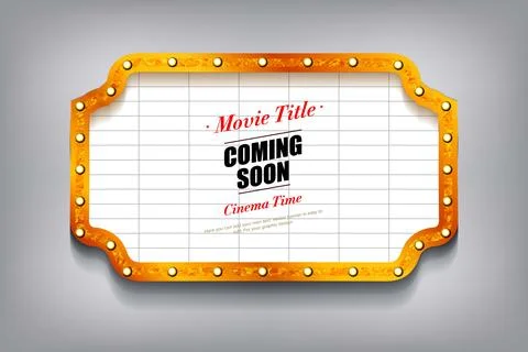 Blank Cinema Billboard Stock Illustration