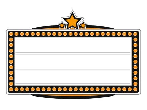 Blank cinema billboard vector design Stock Illustration