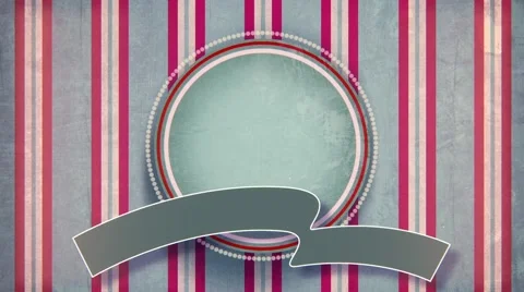 Blank circle label with ribbonflat animation Stock Footage 56725047