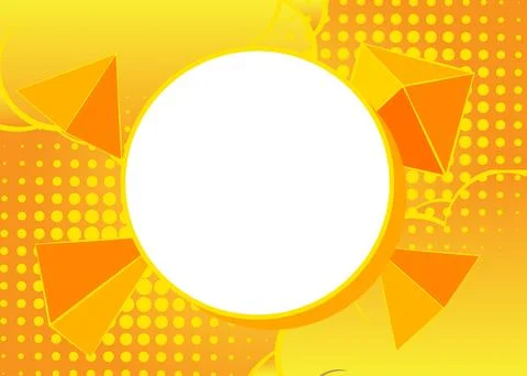Blank Circle shape on Comic Book Background. Cartoon vector pop art comics .. Illustrazione stock
