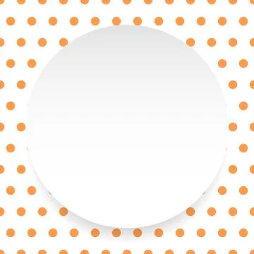 Blank circle, sheet, disc over polkadot pattern / Background is seamless Illustrazione stock